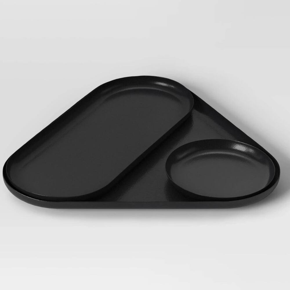 3pk Multishape Tray Set – Black – Room Essentials